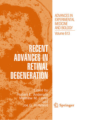 cover image of Recent Advances In Retinal Degeneration